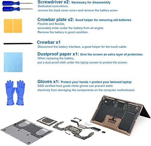 XINGLT A1932 A2179 Batería portátil de Repuesto para Apple MacBook Air 13 Pulgadas Retina A1965 Reemplazo de batería Alto Rendimiento (Finales de 2018 2019, principios de 2020) EMC 3184 EMC 3302