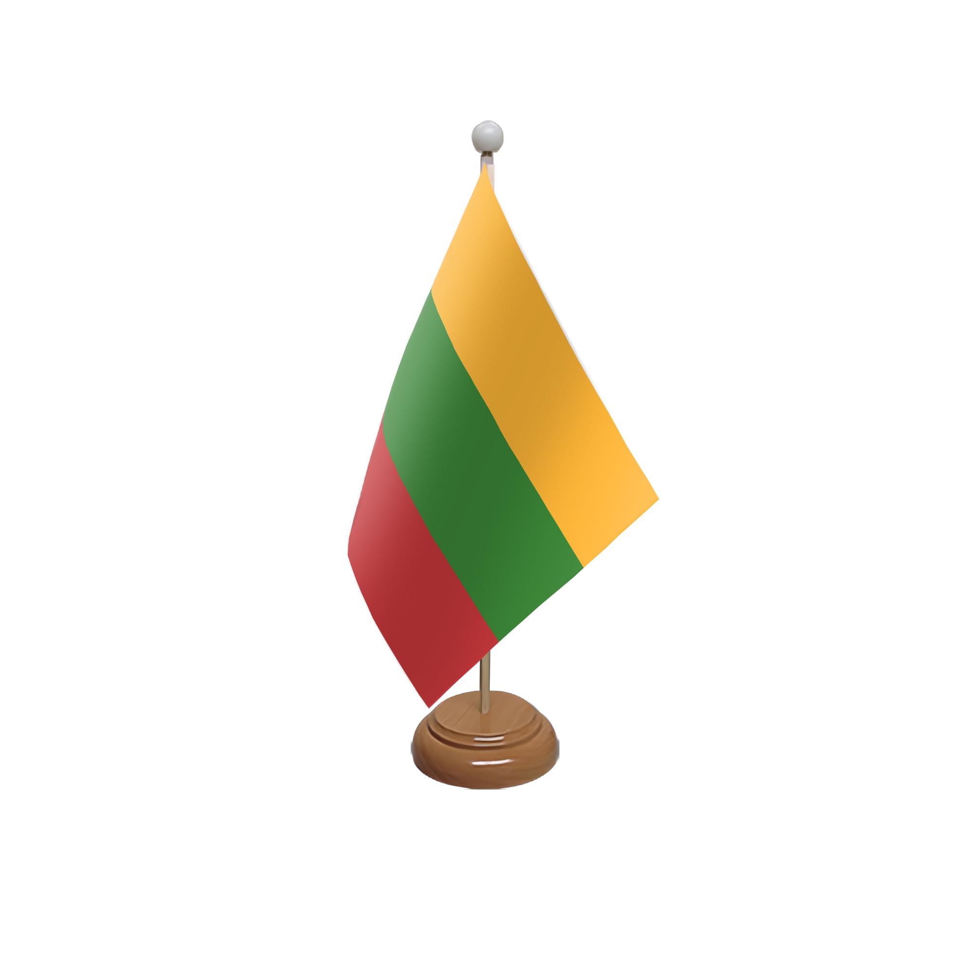 Flagtex Lithuania Wooden Table Flag With Wooden Base