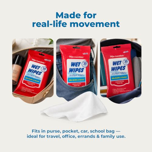 Lingettes désinfectantes pour les mains WipeEssentials pour adultes et enfants – 90 pièces, 3 paquets – Image 5