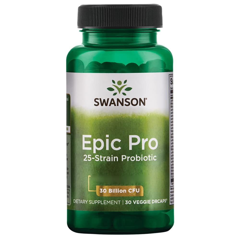 Epic Pro 30 Billion, 25 Good Bacterial Strains with 30 Billion Bacterial Cultures, 30 Capsules, Soy Free, Gluten Free, Non GMO