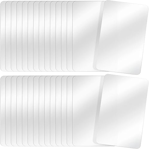 Tecmisse 30 manteles individuales de plástico resistentes al calor, lavables, manteles individuales transparentes para mesa, comedor, cocina,