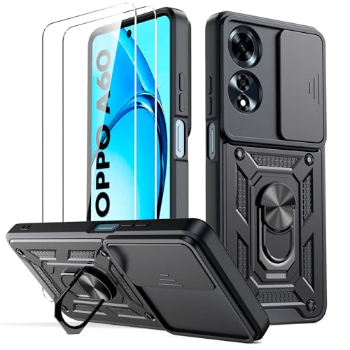 Cover FTRONGRT Per Oppo A60 – Custodia Morbida In TPU Antiurto, Leggera, Colore Nero - 2