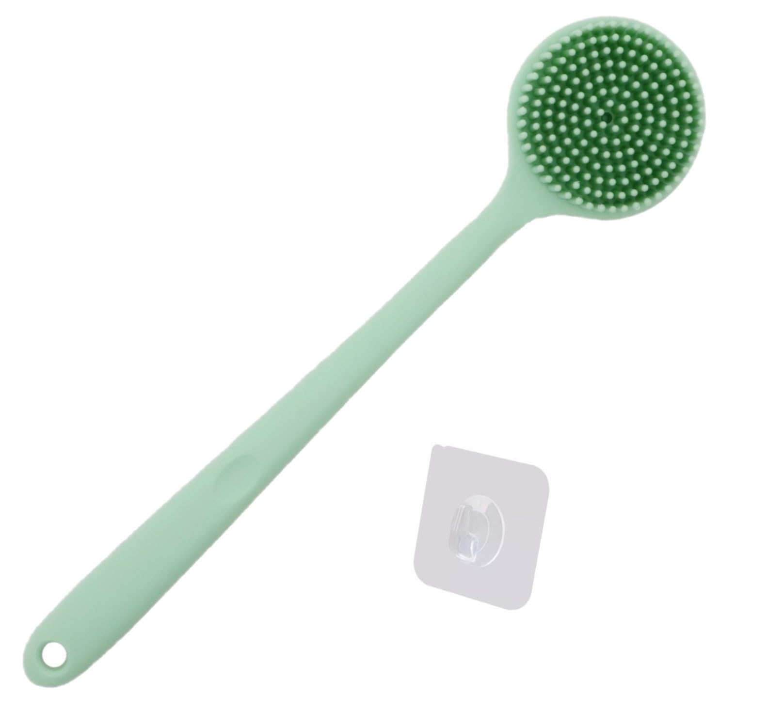 Silicone Body Scrubber, Long Handle Back Scrubber for Shower Brush,Exfoliating Body Scrubber, Shower Scrubber for Body Brush, Soft Silicone Bath Brush for Men,Women&Kids, with a Free Hook-picture-31