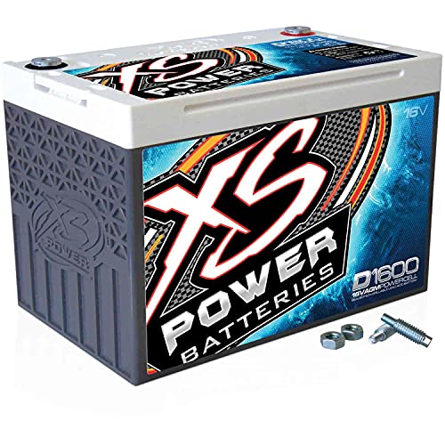 Xs Power D1600 2400 Amp Agm Racing Battery With 587 Stud Adapter Hardware - 1...