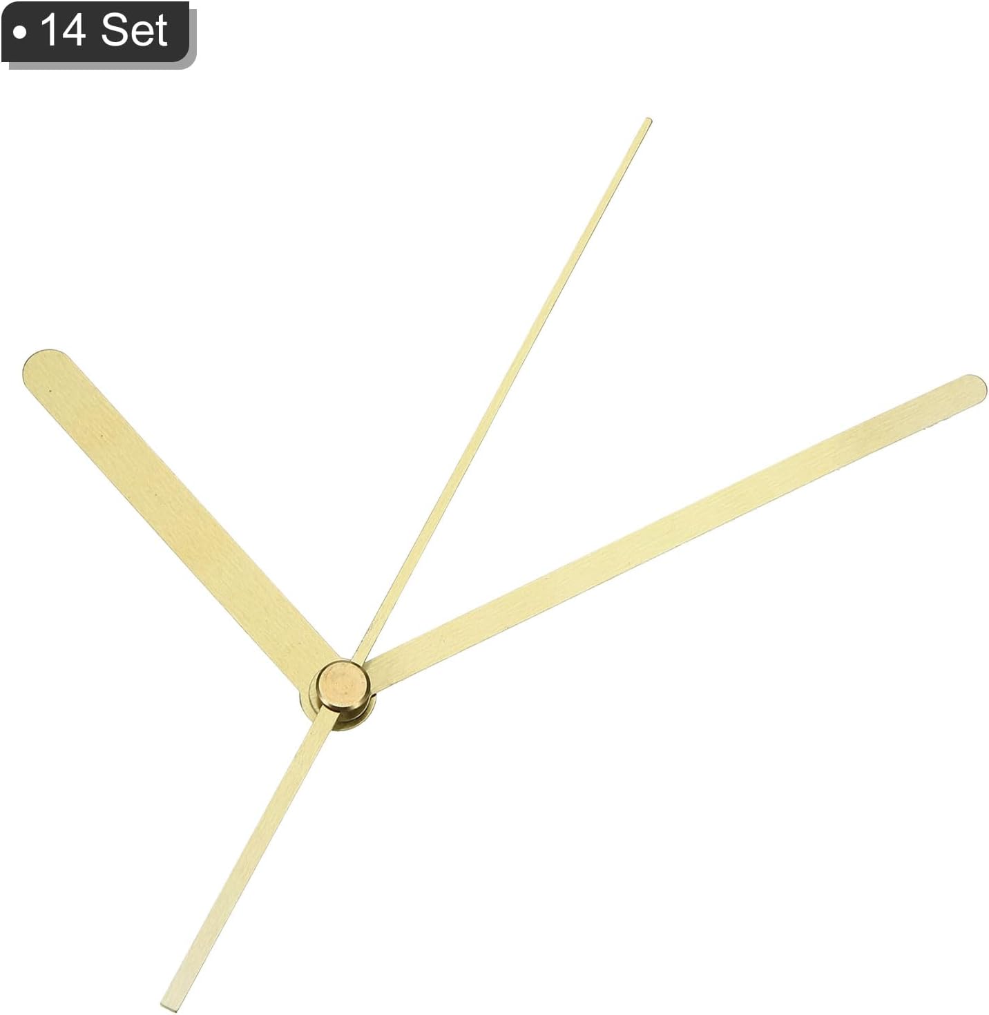 Generic Replacement Clock Hands Kit, 14 Set Replacement Clock Hands Kits Clock Mechanism Movement Aluminum Wall Clock Hands Parts for Wall Clock Repair DIY, Gold, Style 1