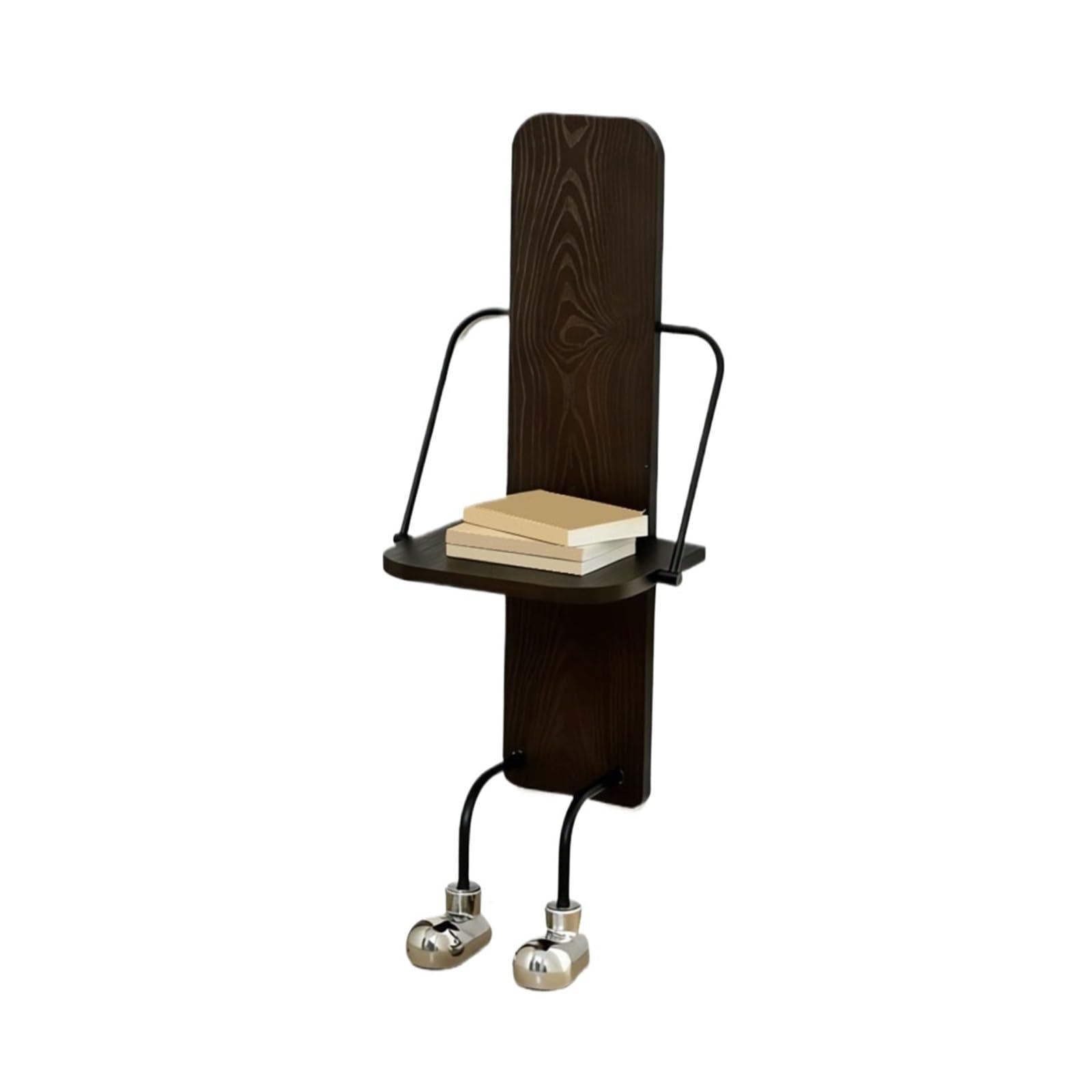 Shihan-2015 Bookcase Vintage Against Wall Walnut Bookshelf Creative Small Side Table with Foldable Countertop Display Shelf