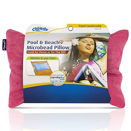 Cloudz Pool & Beach Microbead Travel Pillow - Bright Pink