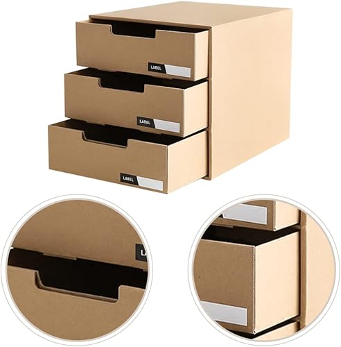 Miniatura 9 de STOBOK Organizador de cajones de escritorio archivador organizador de escritorio de oficina de 3 niveles bandeja de papel clasificador de papel