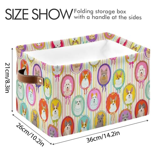 Panier de rangement pour chien et chiot jaune imperméable