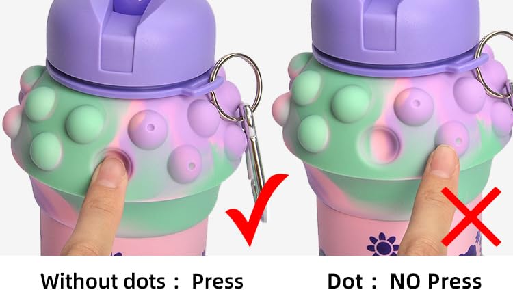 Wolobox Sports Silicone Water Bottle Collapsible Water Bottle for Children, Girls and Adults, Compact, BPA-Free, Durable, Capacity 550 ml, Outdoor, Portable, School Games, Dishwasher Safe - Image 4