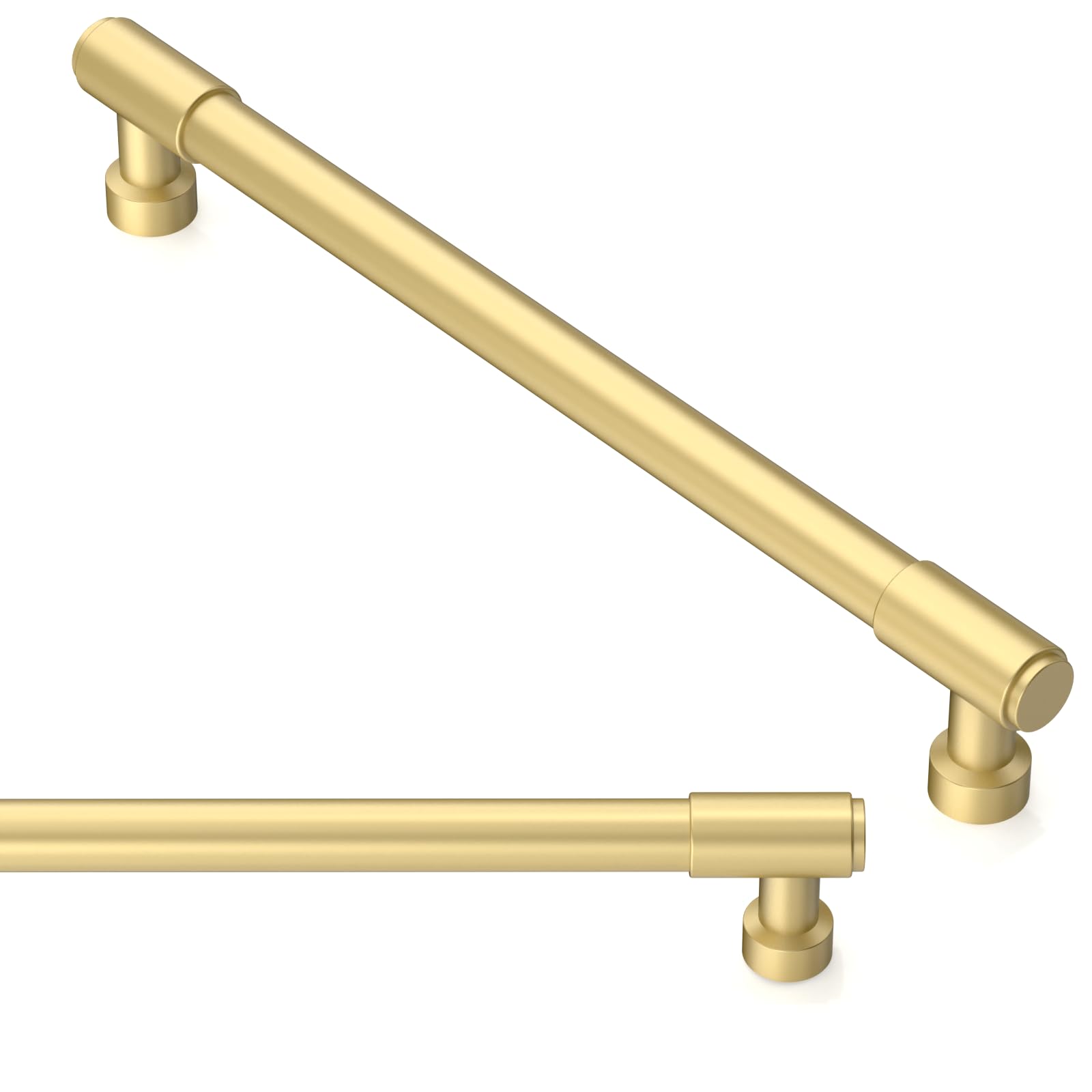 Asimerdeco 10 Pack Brushed Gold Cabinet Pulls 7.5 Inch(192mm) Kitchen Cupboard Handles Cabinet Hardware Drawer Pulls