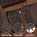 ELIZO Leather A5 Portfolio Padfolio Folio A5 Notebook Journal Cover Planner Binder Small Mens Business Work Folder Organizer (Coffee)