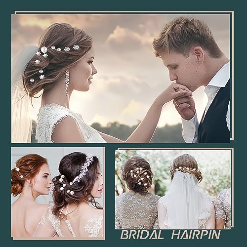 Besarme 48 Pack 5 Styles Wedding Bridal Hair Pins Hair Accessories Gift thumb #6