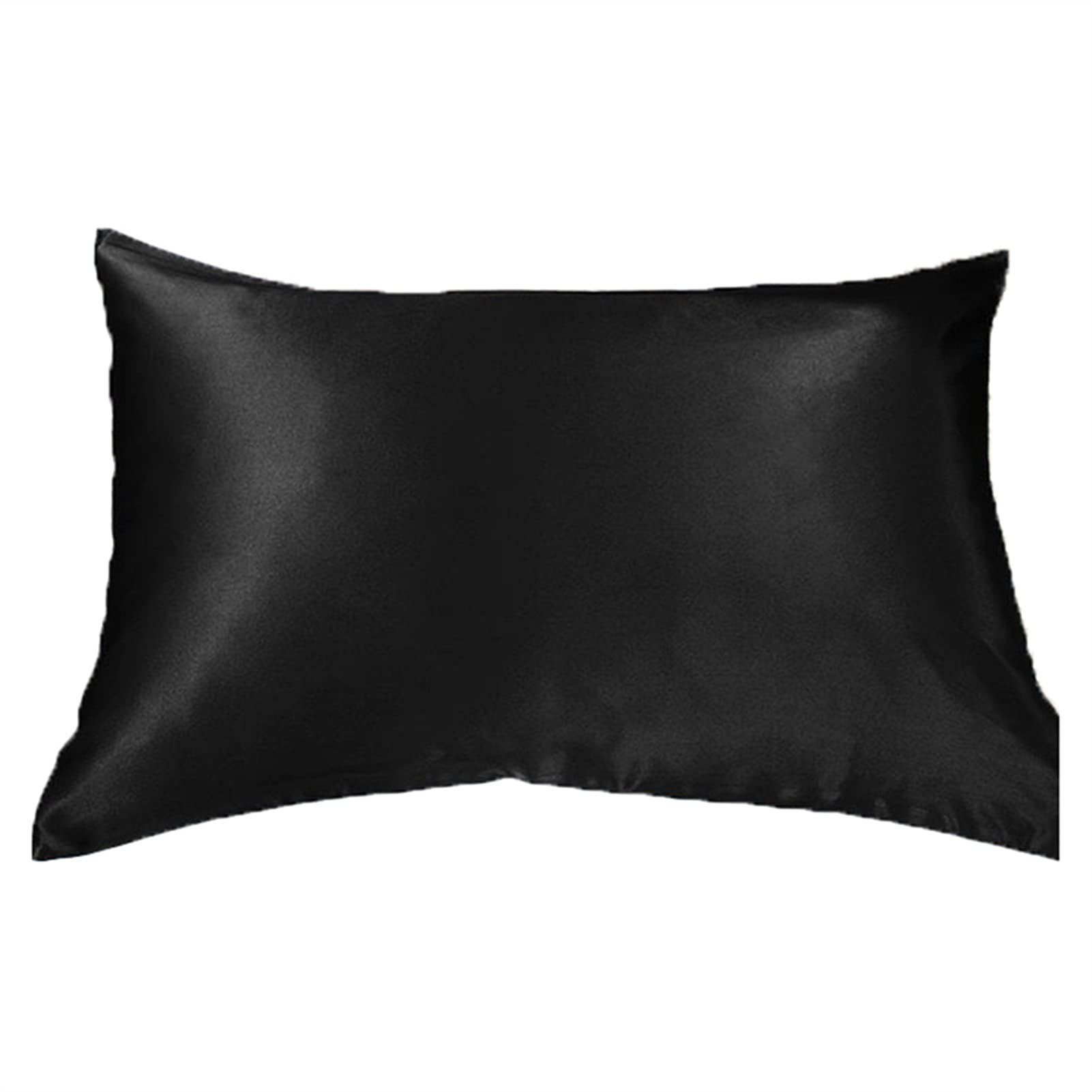 Federa Seta Cuscino, Federe Raso Nature Mulberry Silk Pillowcase con cerniera pillowcases51x76 cuscino cuscino standard matrimoniale multicolor fornire all'ingrosso(Black)