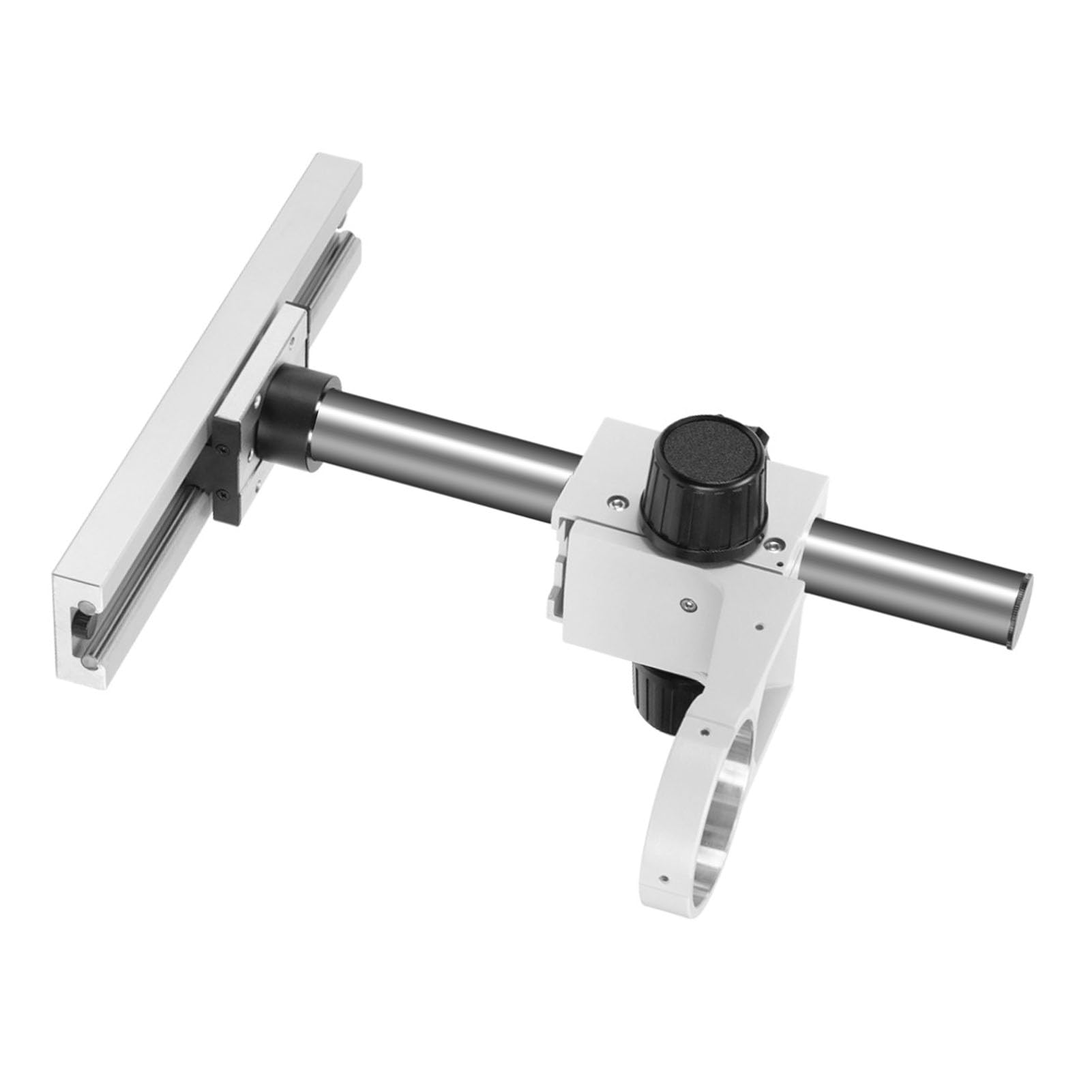 FTVOGUE Soporte para Microscopio Ajustable de 360 ​​​​grados, Soporte de Riel Deslizante para Microscopio de Metal con Capacidad de Carga de 20 Kg para Laboratorios de Investigación y Uso Profesional