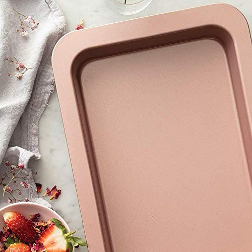 Wiltshire Rose Gold Slice Tin, PFOA PTFE Free, Robust Brownie Cake Pan, Non-Stick Coating, Rectangular Coated Baking Pie Tin - Image 3