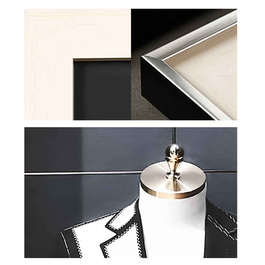 Marco para Fotos Marco de Fotos de Madera Maciza, Marco de Fotos Blanco Plateado Creativo Simple y Moderno, 6 ''7'' 10 ''para Sala de Estar, Dormitorio, Pantalla de Escritorio Portarretratos