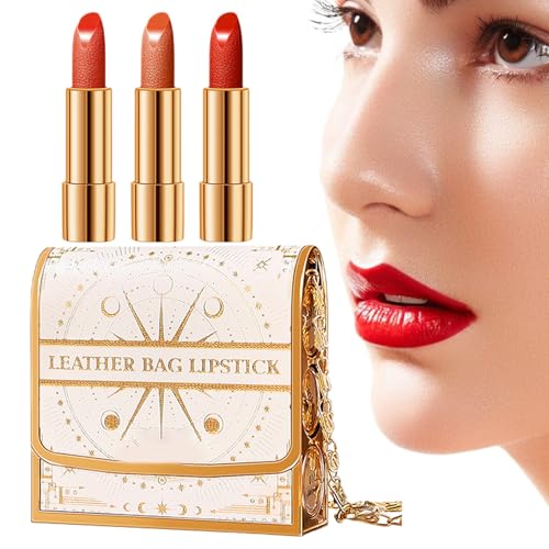 Matte Lipstick-Conjunto de lápiz labial de 3 piezas nude impermeable, fórmula antiadherente de terciopelo, maquillaje de labios de larga duración | Perfecto para mujeres Fiesta diaria de invierno Fies