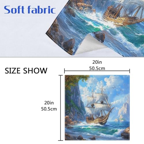 ALAZA servilletas de tela set 4 multicolor 20x20 pulg miniatura 3