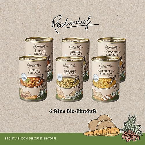 Reichenhof BIO-Eintöpfe 6er Pack I Best of Küchenklassiker (2x Linse, 2x Erbse, 2x Kartoffel) – Bild 3