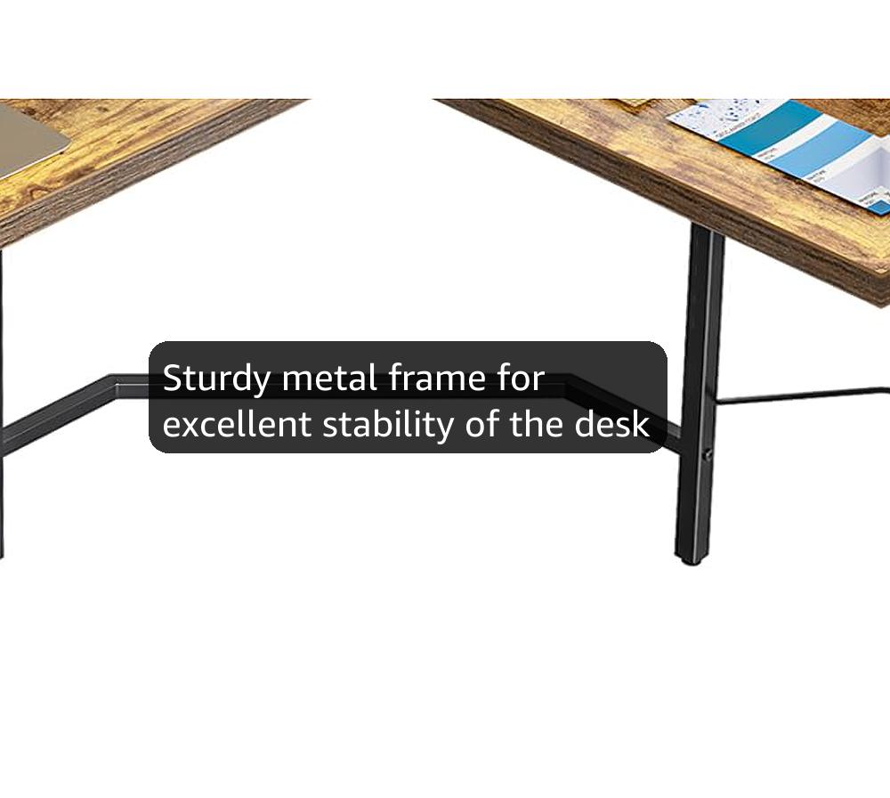 Amazon.com: CubiCubi L Shaped Desk, 59.1 Inch Reversible Corner