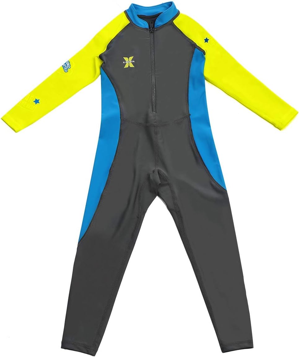 Boys One Piece Long Sleeve Full Wetsuit 2mm Neoprene Thermal Swimsuit 50 UV Protection Rash Guard for Surfing Diving