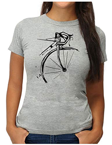 T-shirt de vélo femme OM3 gris vintage du S au XXL
