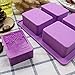 Echodo 4 Cavities Rectangle Life Tree Silicone Soap Mold DIY Craft Art Cake Mold Handmade Silicone Molds for Soap Candle