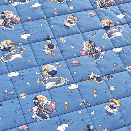 Couverture thérapeutique anxiété et stress Sleepymoon drap lesté spatial marine