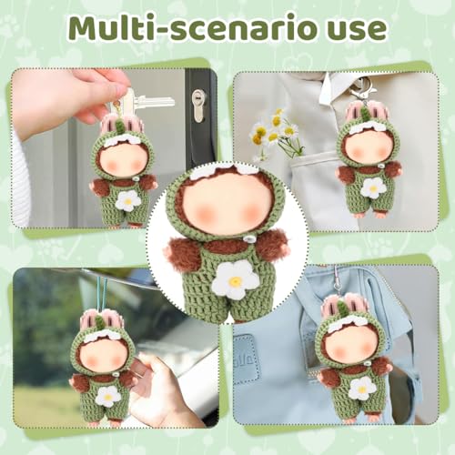 Image of Fancyku Dinosaur Crochet Kit for 4 and 6 Inch Figures, DIY Jumpsuit