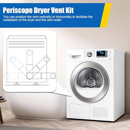 4" Periscope Dryer Vent Kit, Adjustable 29-45" Telescoping Duct for Whirlpool & Most Brands – Upgraded Stainless Steel Flat/Slim Design for Tight Spaces & Laundry Rooms by Guweta - Used condition - Image 4