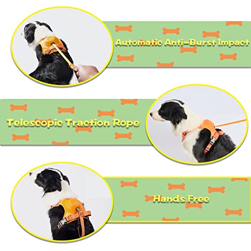 All-In-One Dog Harness With Retractable Leash, No Pull Dog Harness, Automatic Anti-Burst Impact Function And Free Hands, Adjustable Breathable Pet Harness, Easy To Control For Medium Large Dogs #TOP4