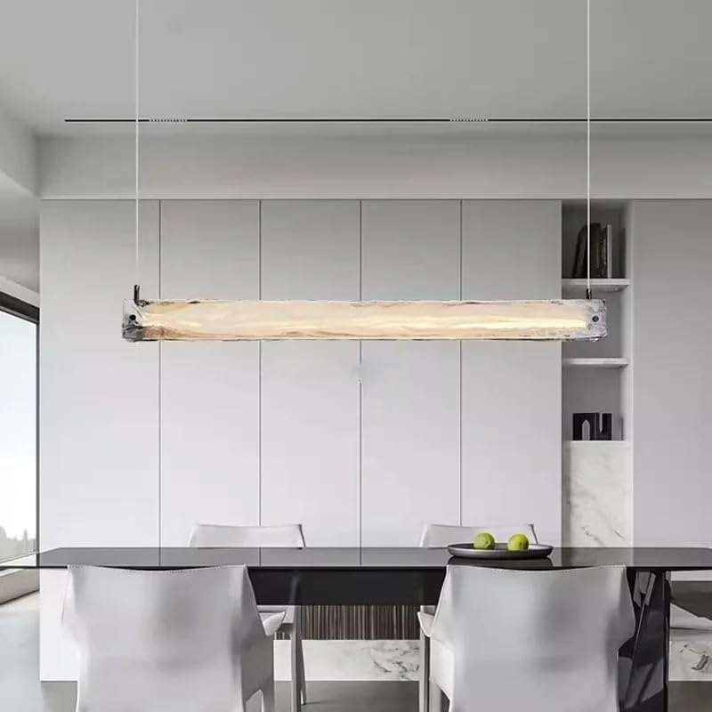 Lustre en verre moderne au design suspendu raffiné de 90CM