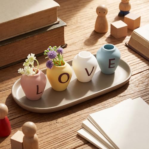 Set de 4 imanes mini jarrón decorativo para refrigerador miniatura 5