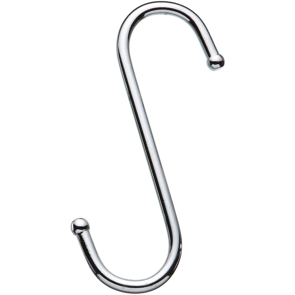 KitchenCraft Large Chrome-Plated Metal Hanging 'S' Hook, 13 cm (5")