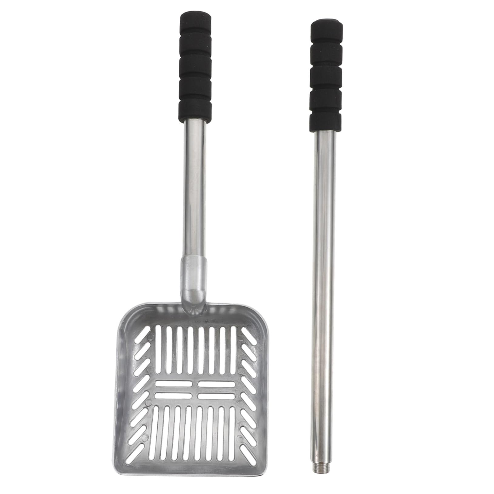 Abaodam Pala para Arena para Gatos Mango Largo de Aleación de Aluminio y Diseño Ergonómico para Limpieza Fácil en Casa y Arenero