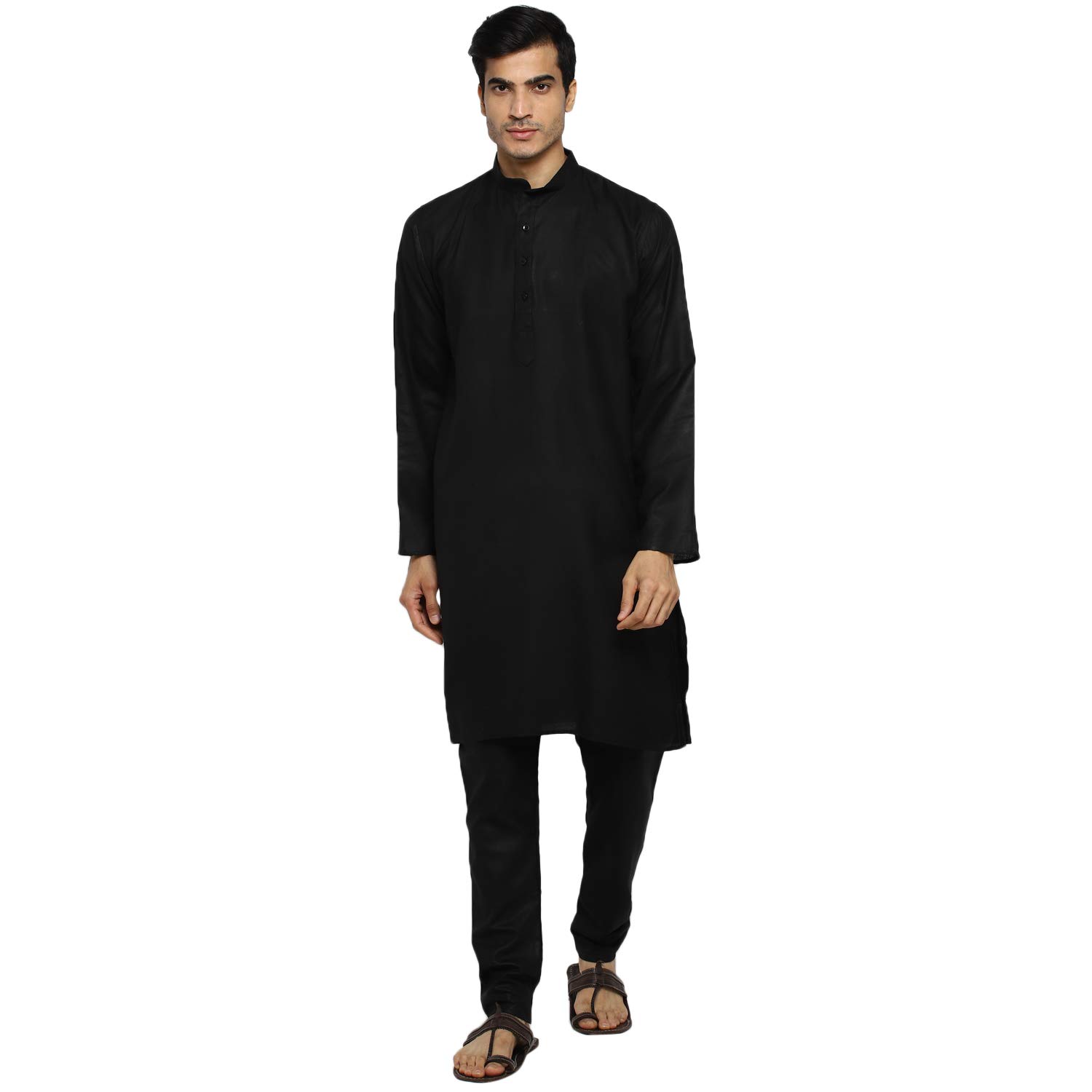 Men's Cotton Straight Kurta Pyjama Set-image-29