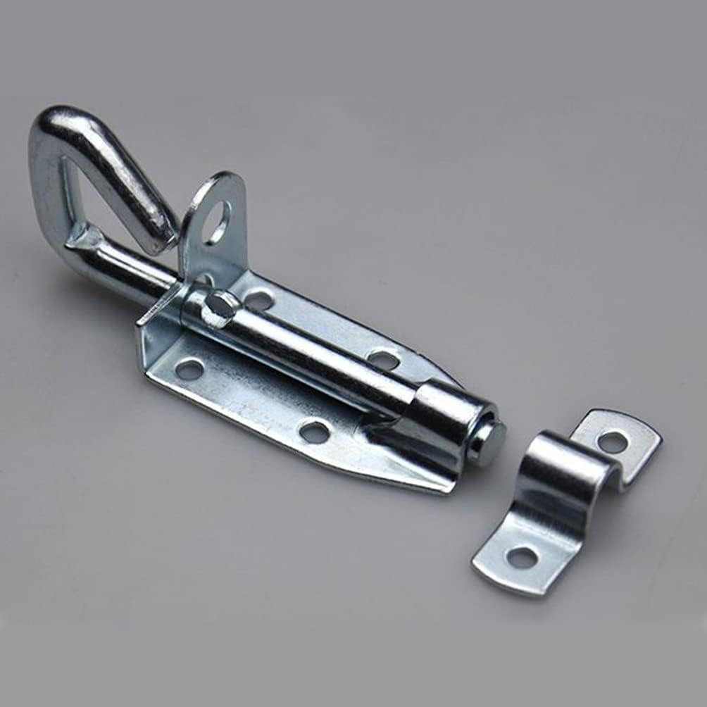 Door Lock Bolt,Sliding Door Lock,2 Sets Stainless Steel Security Interior Exterior Door Window Latch Sliding Lock Barrel Slide Bolt Gate Lock Hasp (Color:Silve (Color : Silver 1pcs)