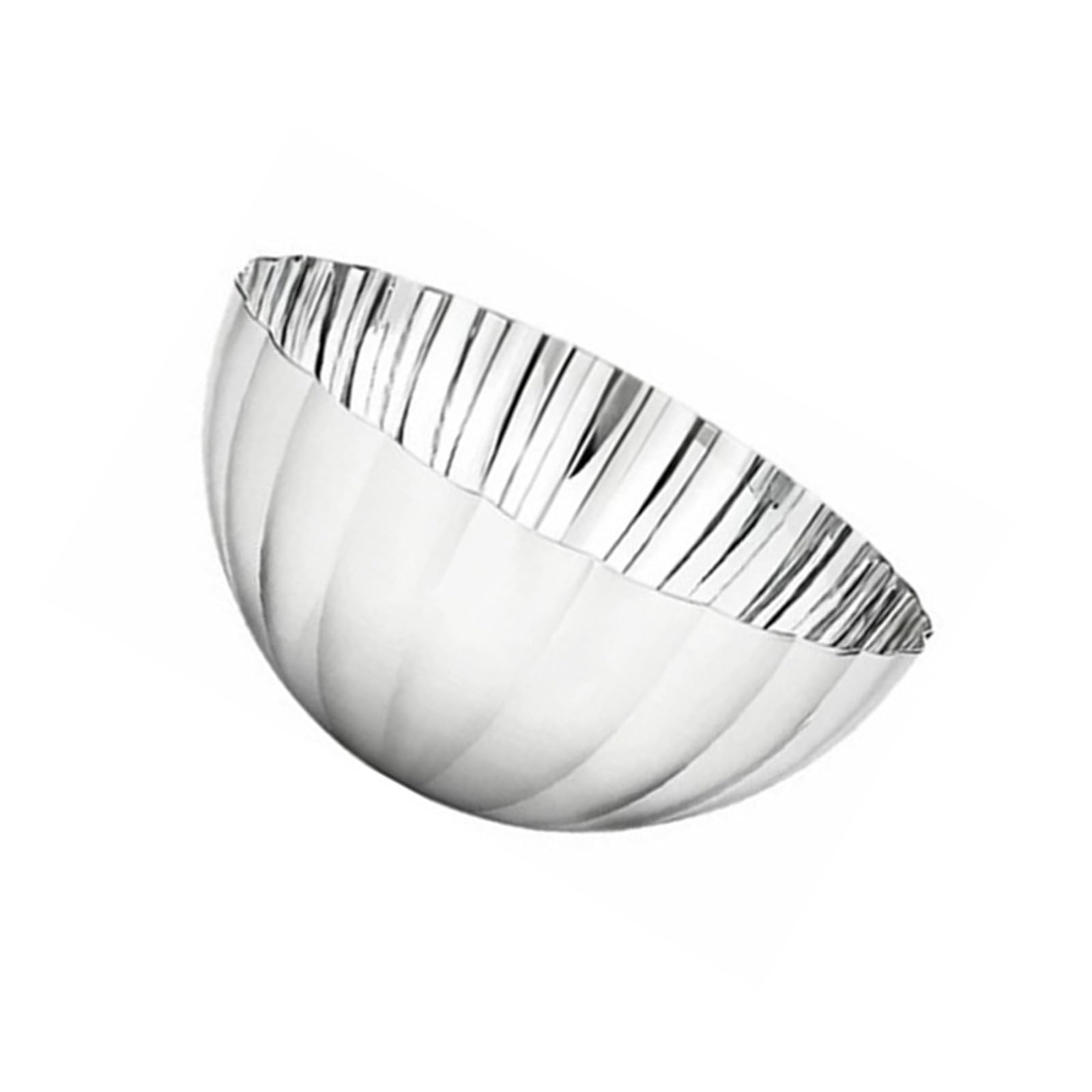 MALSSE Modern 304 Stainless Steel Appetizer Tray Glossy Finish Shell Shape Fruit Bowl Salad Serving Tray for Easy Cleaning Dining Table Bowl