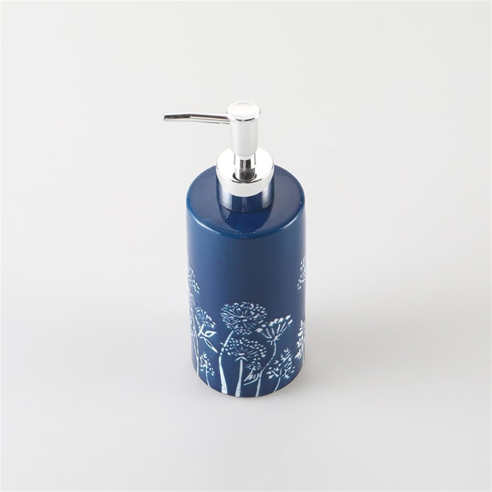 Dispenser di sapone Pompa di sapone da bagno per lozione shampoo piatto sapone blu Dispenser di sapone in ceramica per casa colonica Bagno Cucina Dispenser pompa a mano