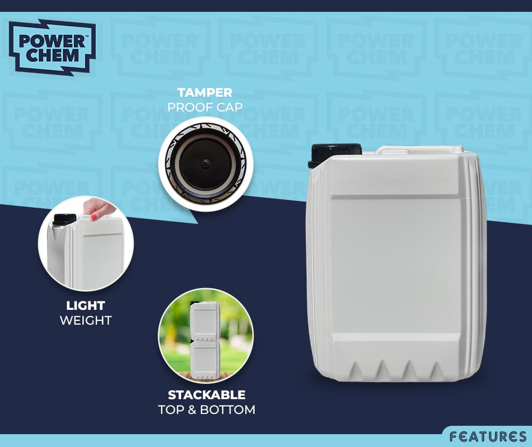 Tanica – Contenitore per bottiglie impilabile approvato dalle Nazioni Unite + tappo antimanomissione, perfetto per la conservazione di liquidi d'acqua (5 l, 1)