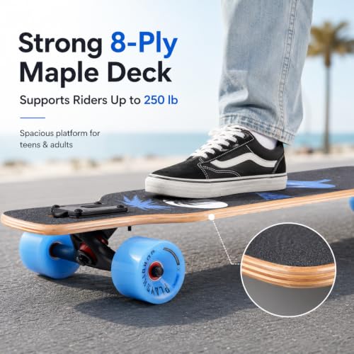 Image of Playshion 39 Inch Drop Through Longboard Skateboard for Beginners