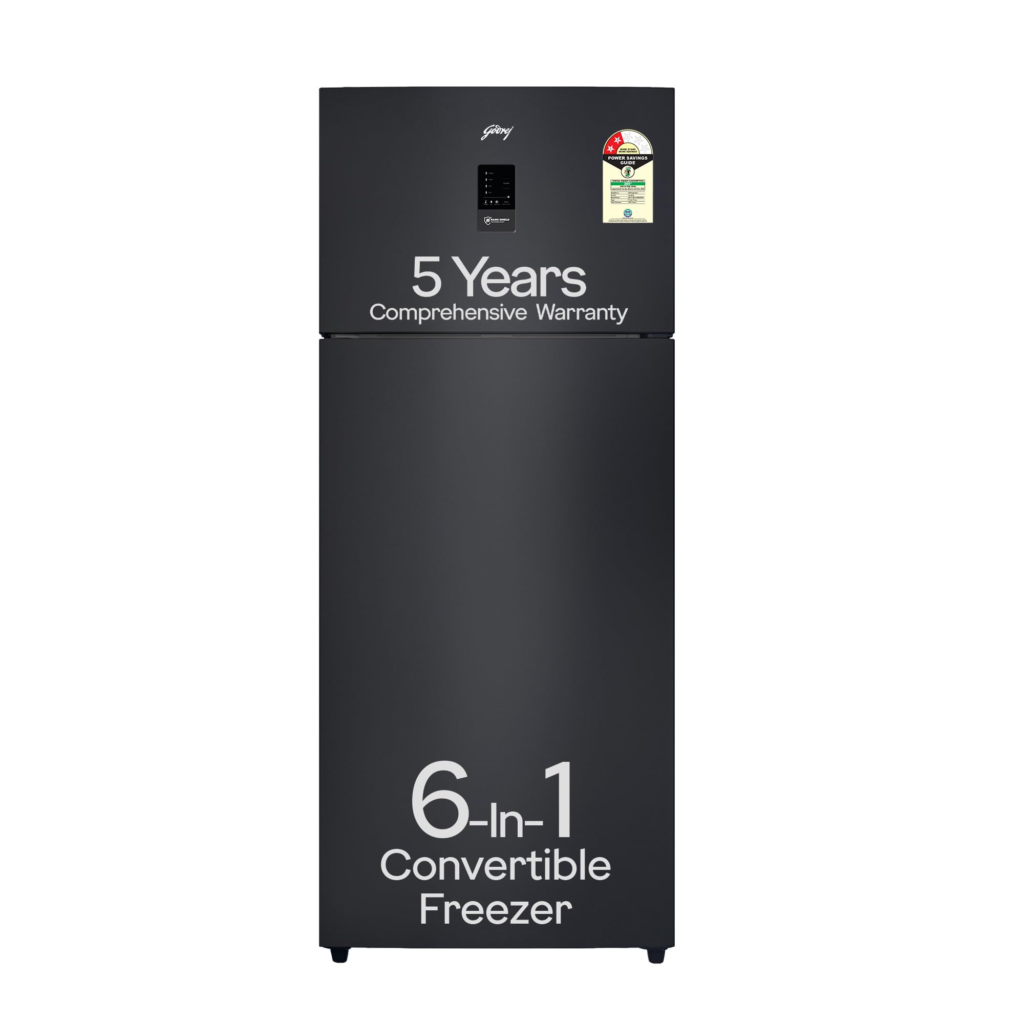 Godrej 436 L 2 Star 5 Years Comprehensive Warranty with AI Tech 95%+ Food Surface Disinfection Inverter Frost Free Double Door Regalis Refrigerator (RF EON 438B RCI MT BK, Matt Black)