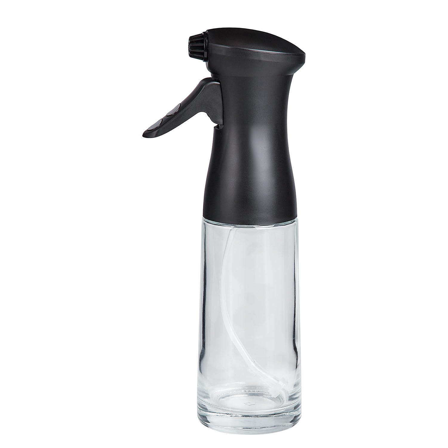 BUTLERS 12er Set Ölsprüher 200 ml Glas - SPRAYER - Dosierbar | Farbe Klar-Schwarz - Ölspender für Speiseöl & Essig - Essigsprüher für Küche - Feine Vernebelung