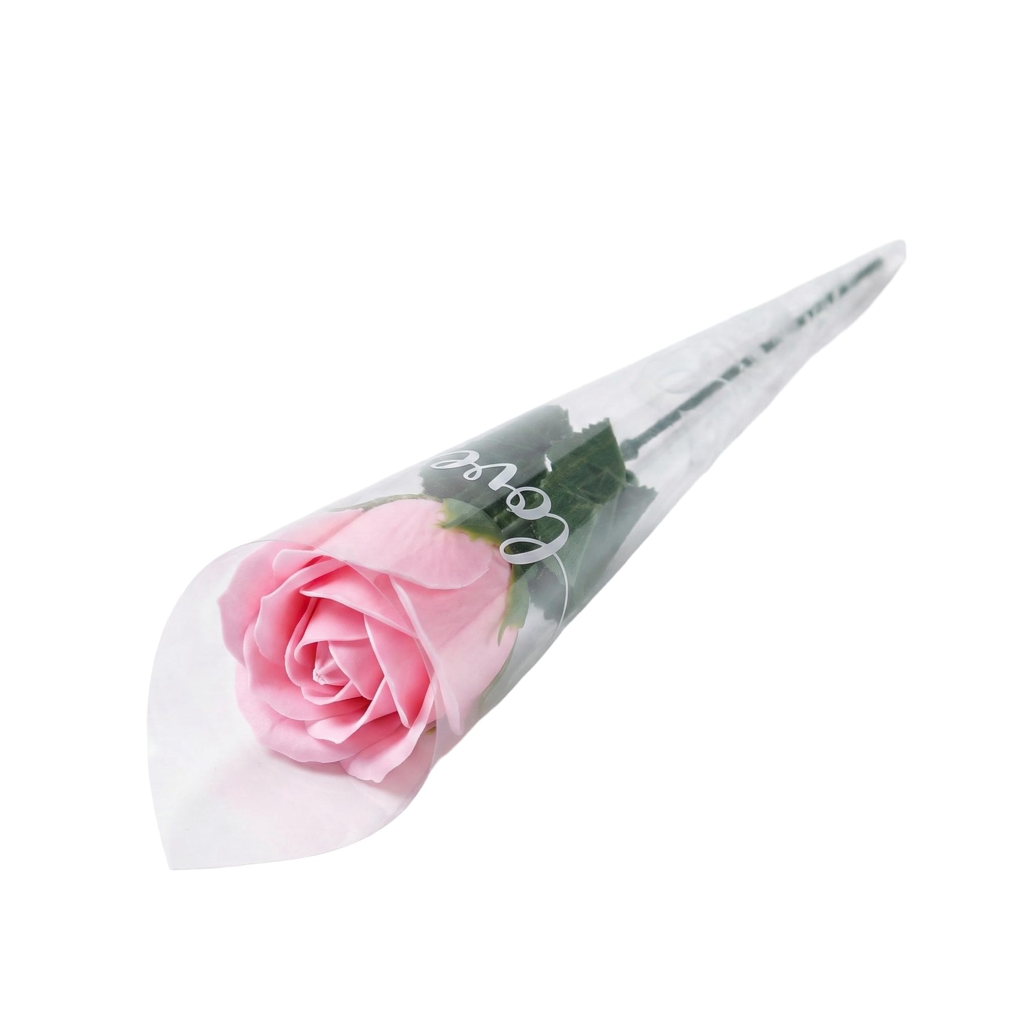 FAIRY BOUTIQUE Artificial Flowers Roses – Premium Long Stem Fake Flowers for Vase, Graves & Wedding Bouquet – Realistic Faux Rose for Indoor Home or Romantic Valentine’s Gift – Baby Pink, 1 Piece