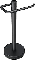 YUMORE Pro Max Matte Black Free Standing Hand Towel Holder - Sturdy Countertop Towel Rack for Bathroom Kitchen (16.3" Tall)