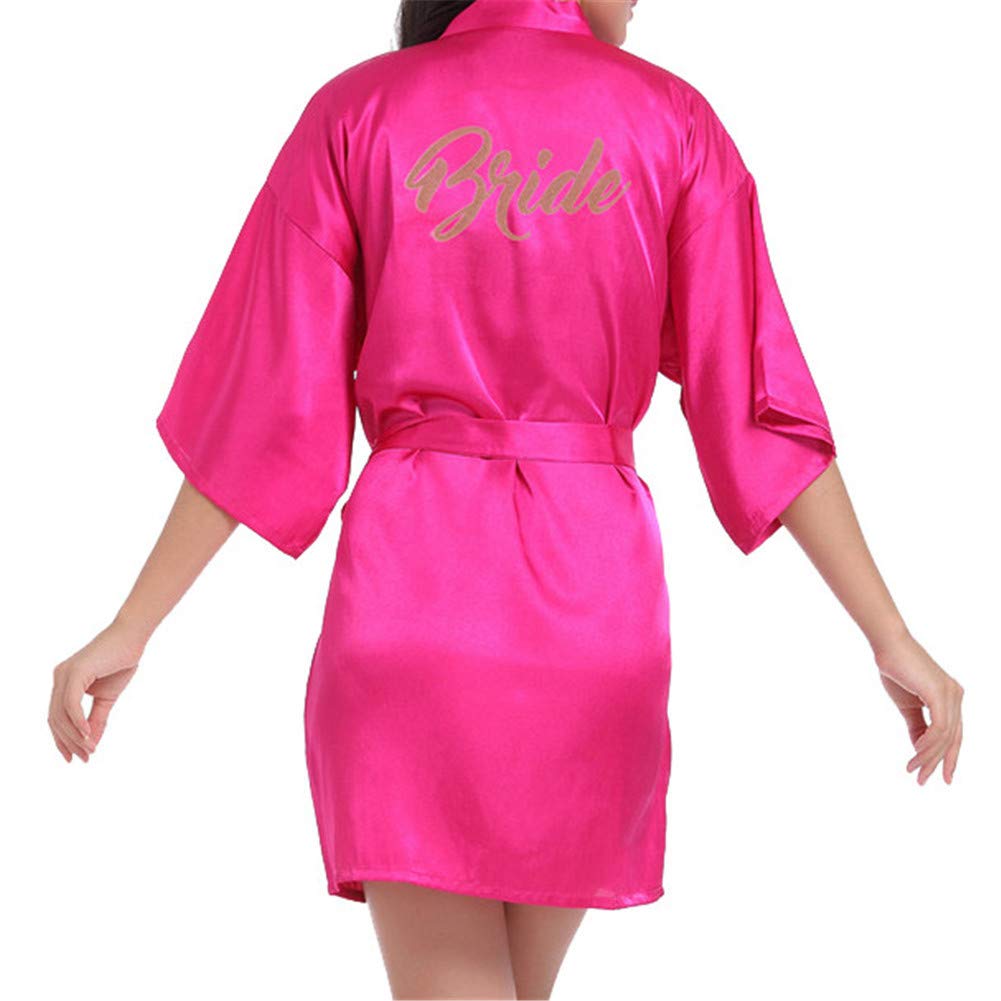 tomtoc Pijama de Seda Corto Puro del Traje del Kimono de Las Mujeres para el Banquete de Boda de la Novia