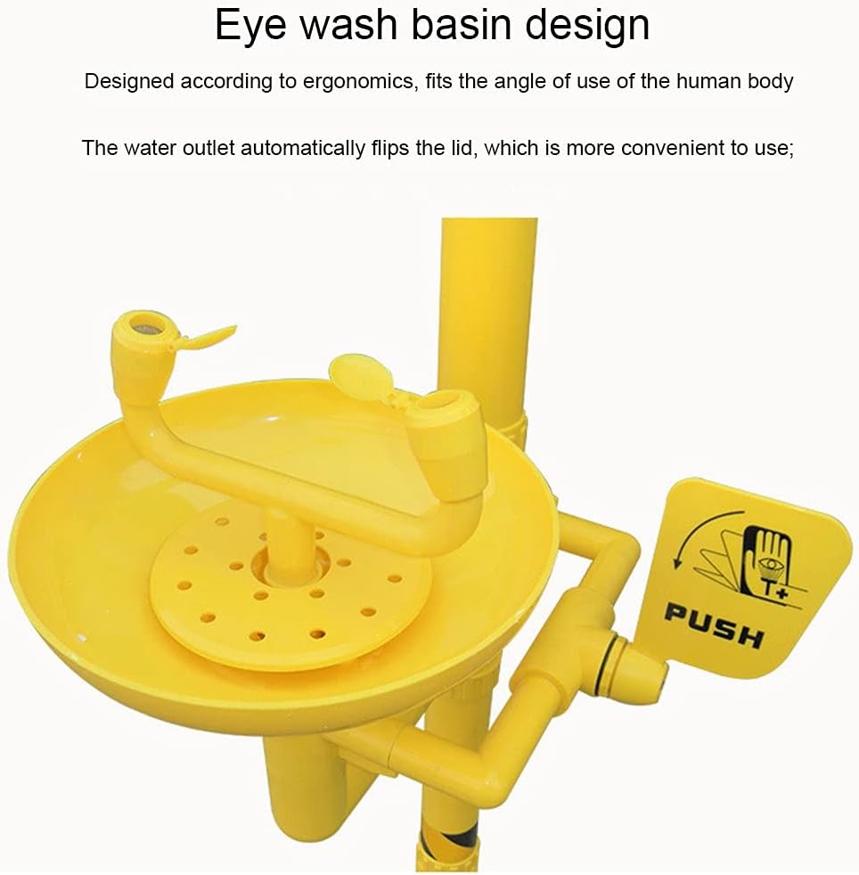 Abs Eyewash, Vertical Type Emergency Eye Wash Safe Cleaning Equipment for Factory Power Station Chemical