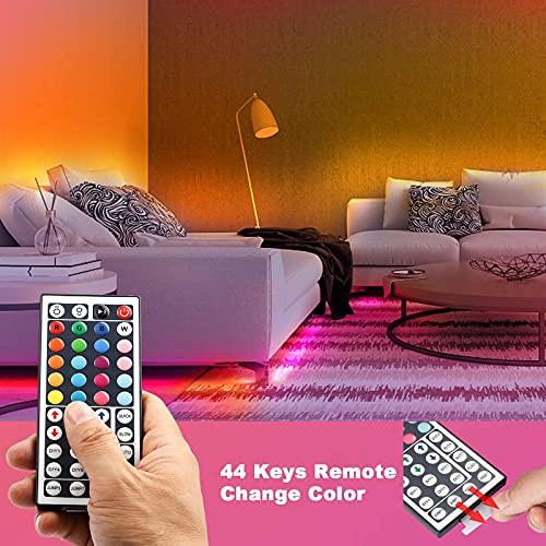 Image of DAYBETTER Led Lights for Bedroom, 32.8ft Led Strip Lights RGB Color Changing Strip Light with Remote Control, Led Light for Room Decor, Home Decor