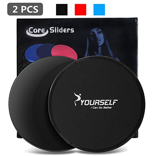 SYOURSELF Core Exercise Sliders Dual Sided Gliding Discs-2 Pieces-Used on Carpet or Hardwood
